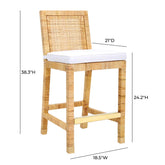 Amara Rattan Performance Fabric Counter Stool Model: TOV-D44149